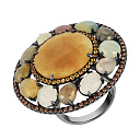 Кольцо из золота с бриллиантами, корундом