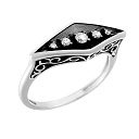 Кольцо из серебра с фианитами