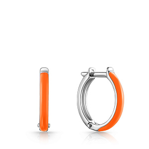 Серьги с английским замком из серебра с топазом