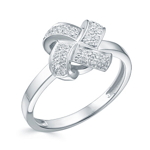 Кольцо из белого золота с бриллиантом