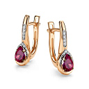 Серьги с английским замком из красного золота