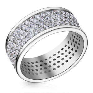 Кольцо из серебра с фианитом