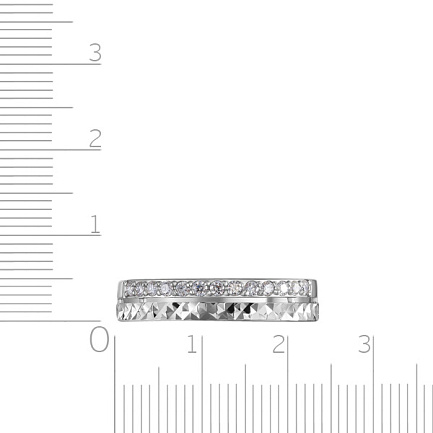 Кольцо из белого золота с бриллиантами