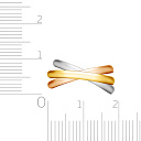 Кольцо обручальное гладкое из комбинированного золота