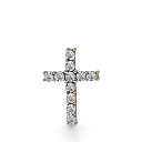 Подвеска из красного золота с бриллиантами