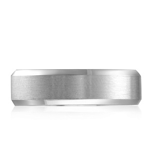 Кольцо обручальное из белого золота