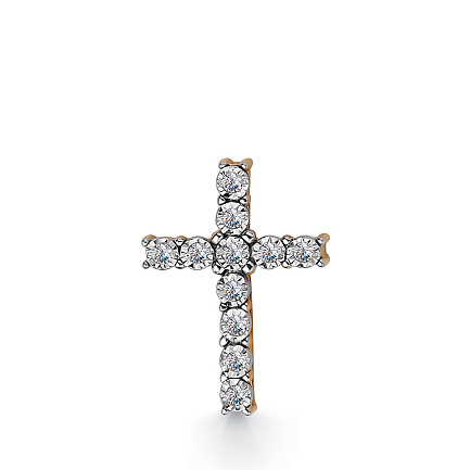 Подвеска из красного золота с бриллиантами