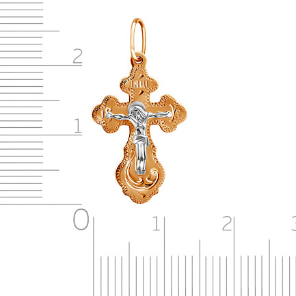 Крест из комбинированного золота