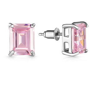 Серьги из серебра с цирконием