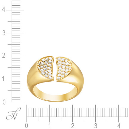 Кольцо из желтого золота с бриллиантами