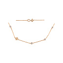 Колье из красного золота с фианитами