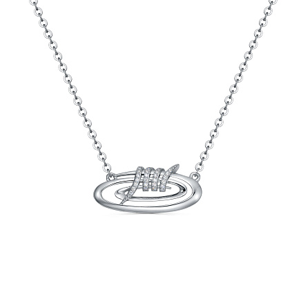 Колье из серебра с фианитами