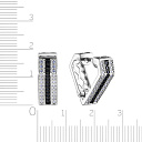 Серьги из серебра с фианитом