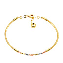 Браслет из комбинированного золота с фианитом