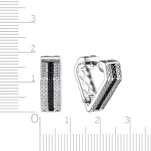 Серьги из серебра с фианитом