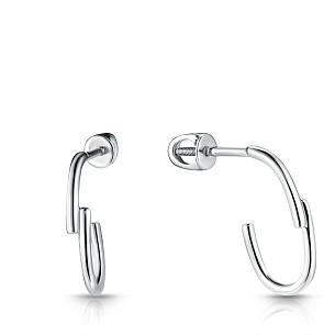 Пусеты из серебра