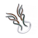 Кольцо из серебра с фианитом