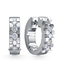 Серьги из белого золота с бриллиантами