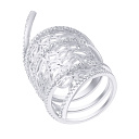 Кольцо из серебра с фианитом