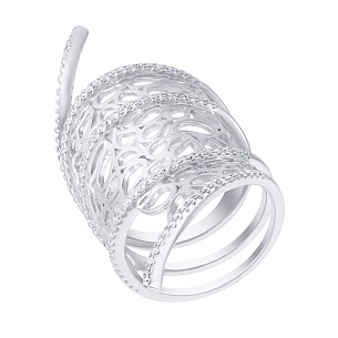 Кольцо из серебра с фианитом