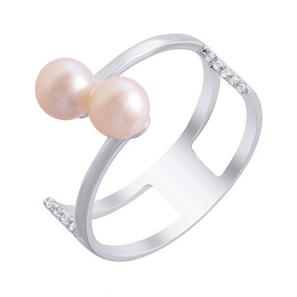 Кольцо из серебра с жемчугом