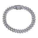 Браслет декоративный из серебра с фианитом