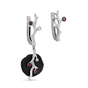 Серьги с английским замком из белого золота с бриллиантами