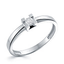 Кольцо из белого золота с бриллиантом