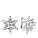 Серьги из серебра с фианитом