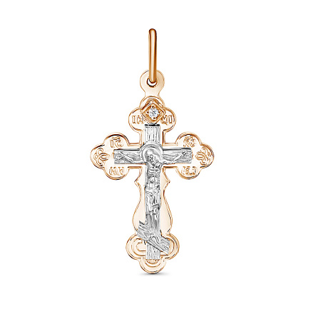Подвеска из красного золота с фианитом