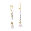 Серьги с английским замком из желтого золота