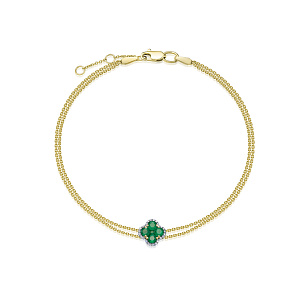 Браслет из золота с изумрудом