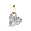 Подвеска из красного золота с бриллиантами