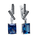 Серьги с английским замком из серебра