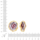 Серьги из красного золота с бриллиантами, рубинами