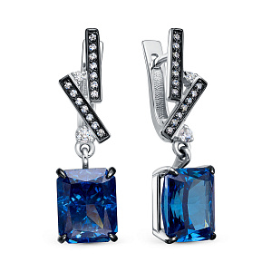 Серьги с английским замком из серебра