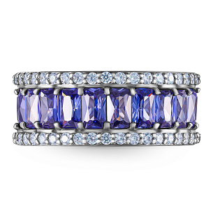 Кольцо из серебра с фианитом