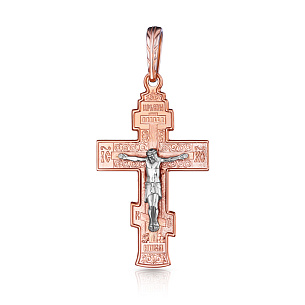 Крест из комбинированного золота