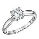 Кольцо из белого золота с бриллиантом