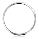 Кольцо обручальное из белого золота с бриллиантом