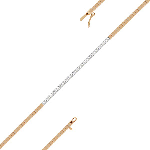 Браслет из красного золота с бриллиантами