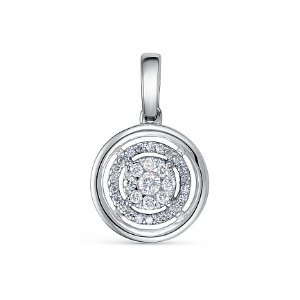 Подвеска из белого золота с бриллиантами