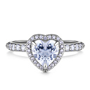 Кольцо из серебра с фианитом