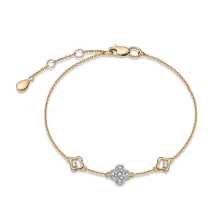 Браслет из красного золота с бриллиантами