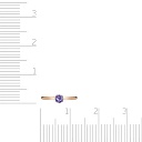 Кольцо из красного золота с танзанитом