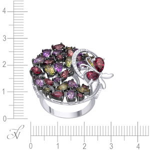 Кольцо из белого золота с бриллиантами