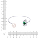 Браслет декоративный из серебра с жемчугом