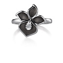 Кольцо из серебра с бриллиантом