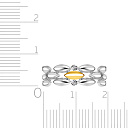 Кольцо из серебра с топазами