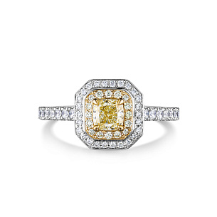 Кольцо из белого золота с бриллиантом